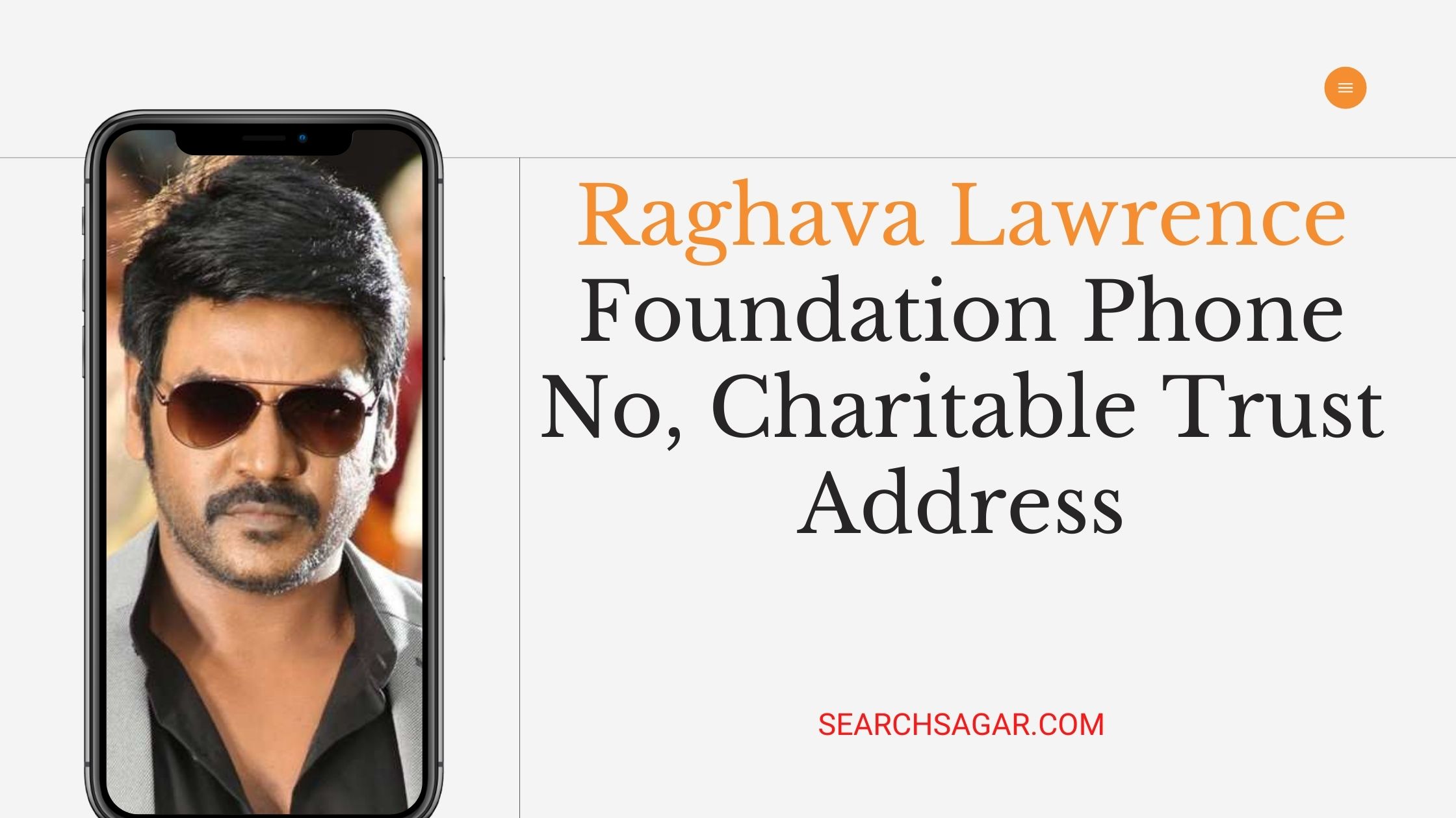 Raghava Lawrence Foundation Phone No, Charitable Trust Address
